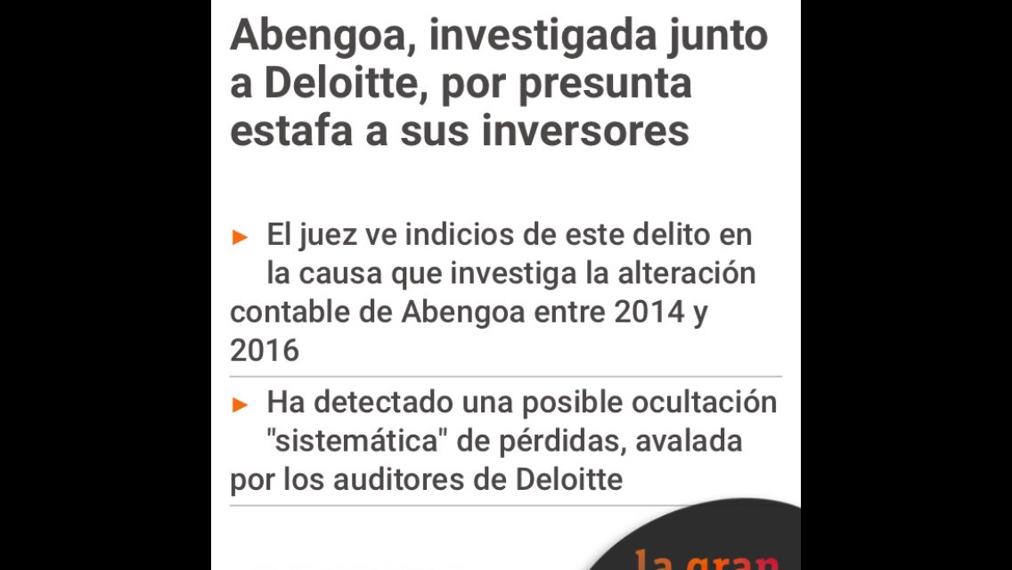 <a href="/santi_sas78/">Santi</a> <a href="/A_Grimaldi/">Alberto Grimaldi</a> <a href="/Abengoa/">Ana Bengoa</a> <a href="/diariosevilla/">Diario de Sevilla</a> <a href="/abengoashares/">Abengoashares</a> Esperemos que en Españistan el juez tenga huevos