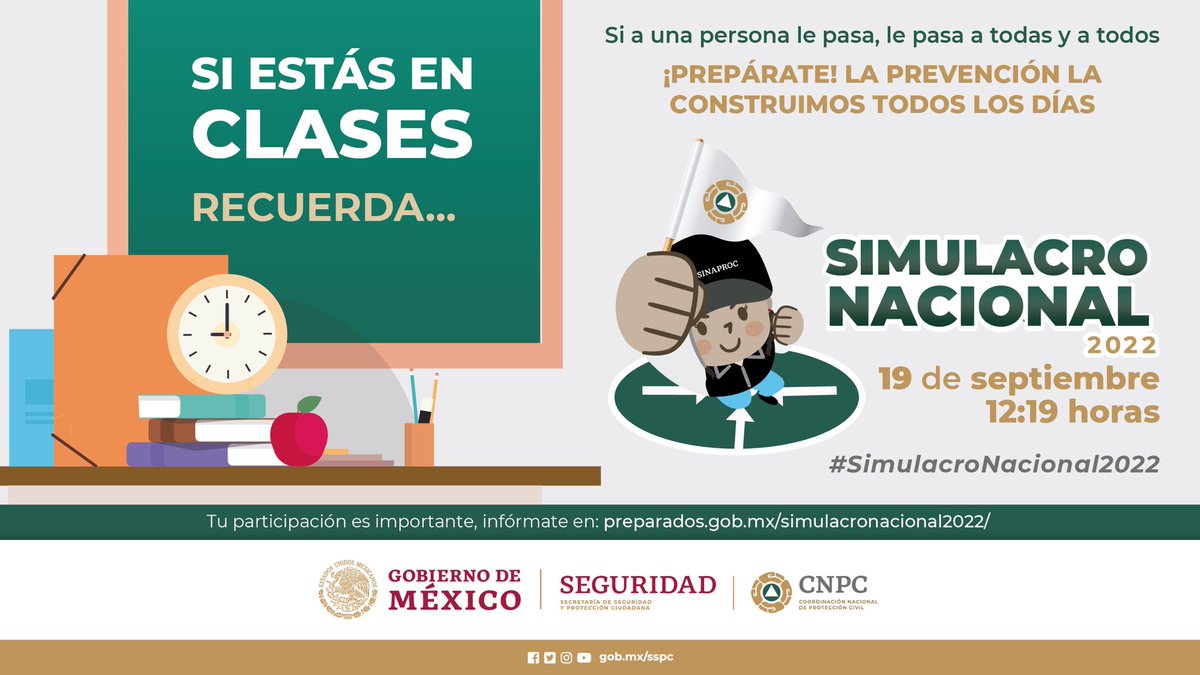 CNPC_MX's tweet photo. Desde tu escuela 🏫 súmate al #SimulacroNacional2022 🚨📢.

Registra el inmueble y obtén una constancia 📜 por participar: 🔗 https://t.co/aT33N9AAN5 https://t.co/RP8k4Y4rAe