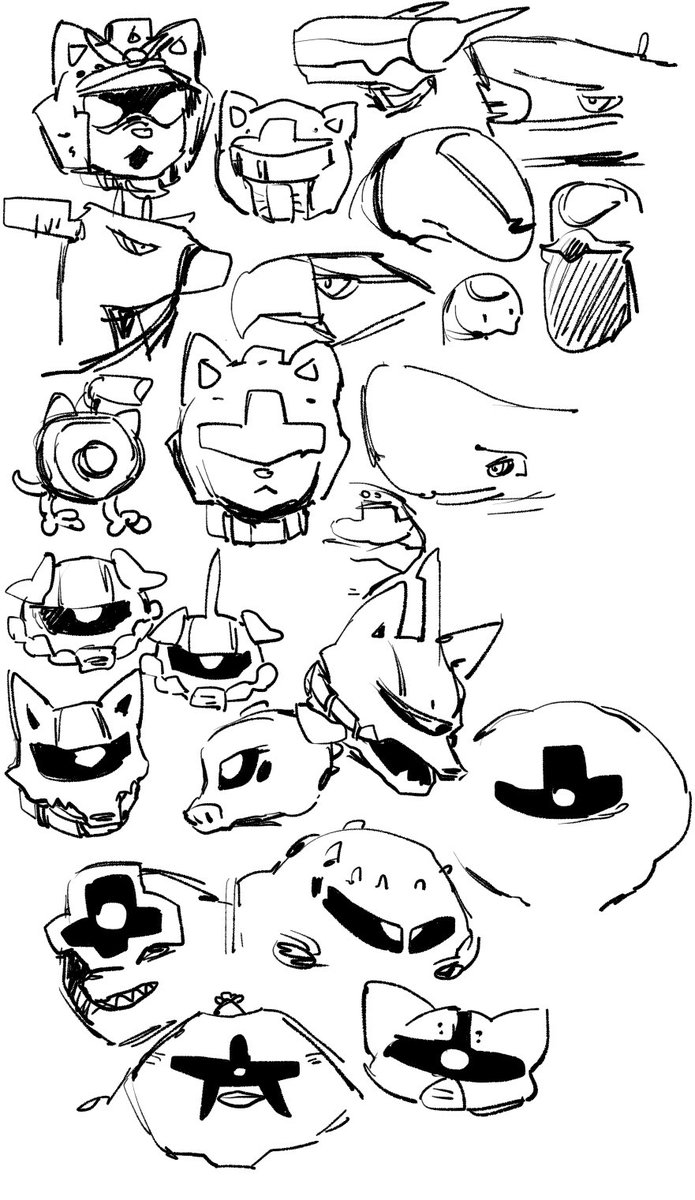 休憩中に描いたワンダムメカたち 