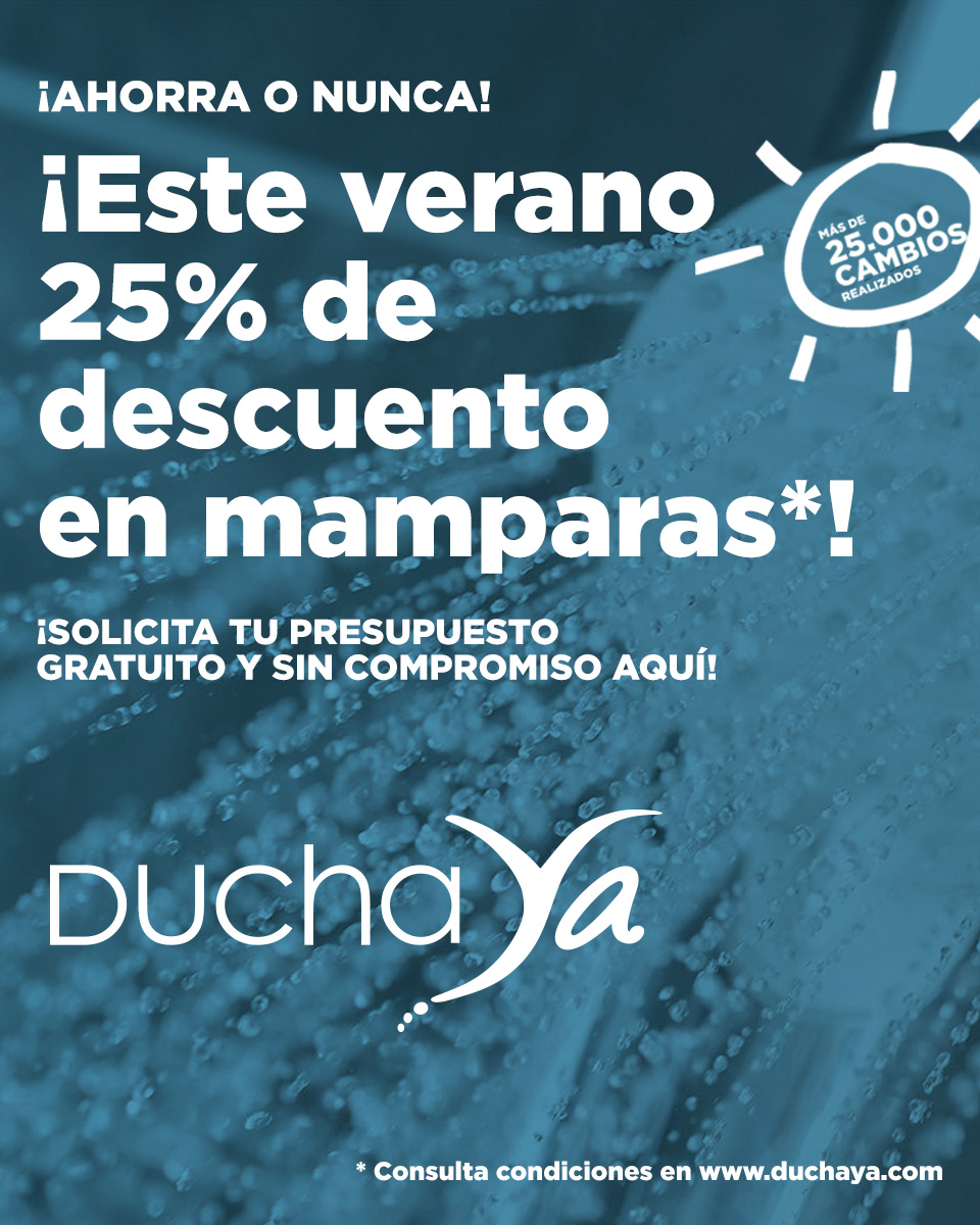 duchaya's tweet photo. 😀 ¡NO TE OLVIDES! Este #verano AHORRA con @duchaya 25% de #DESCUENTO en #MAMPARAS
💻 Entra ya en https://t.co/ZcDKaXlkSi o Visita Nuestras #Exposiciones para consultar condiciones. 
✔️ Donostia-San Sebastián
✔️ Bilbao
✔️ Barakaldo
✔️ Vitoria
✔️ Pamplona
✔️ Francia https://t.co/uHSeUpqy73