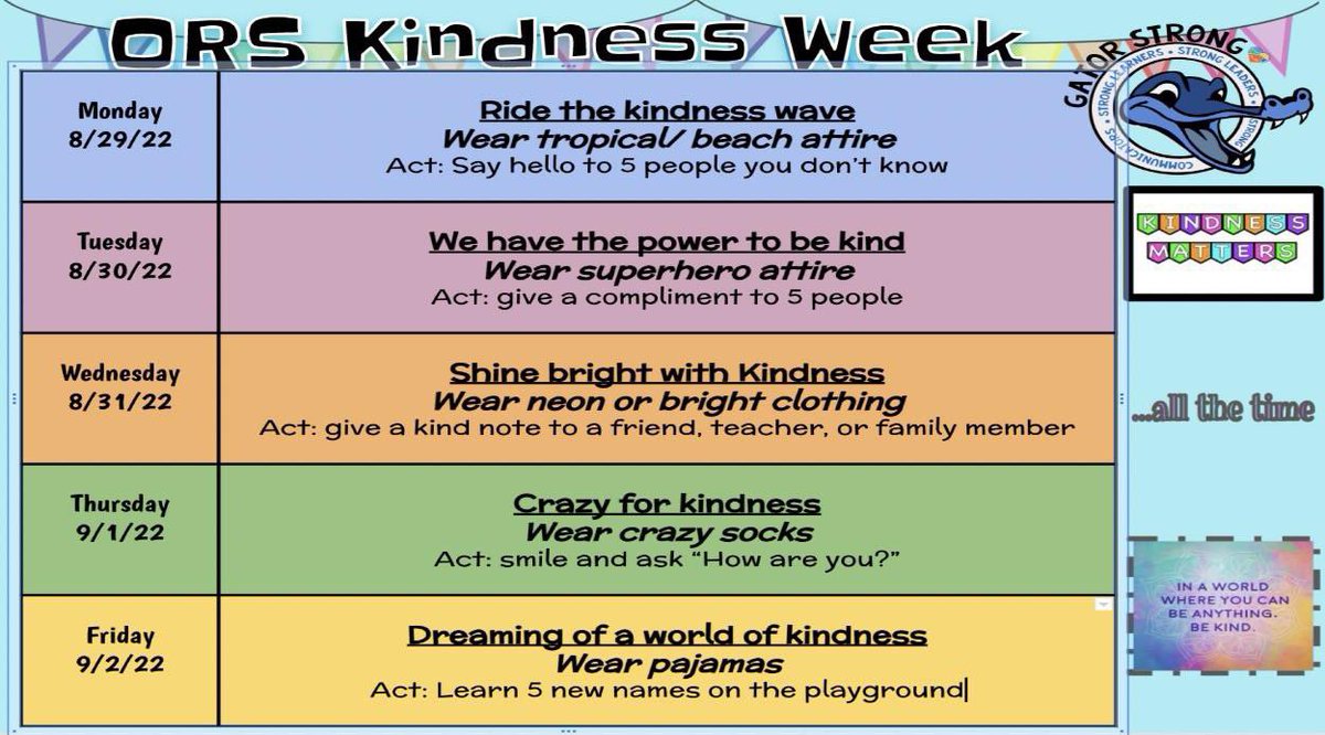 It’s Kindness Week at ORS!