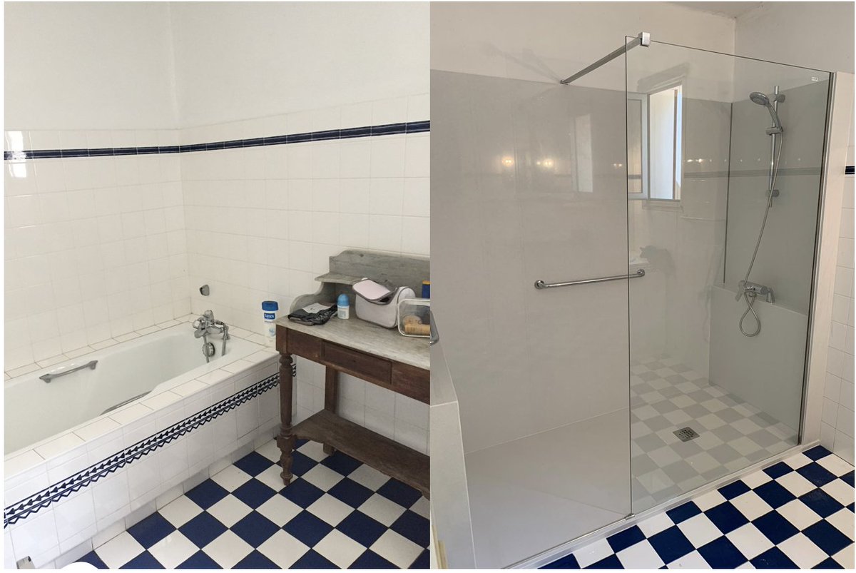 duchaya's tweet photo. 👉Más #Proyectos de #Cambio de #Bañera por #Ducha realizados por @duchaya 
❗¡Hay una #EXPOSICIÓN @duchaya muy cerca de TI! 
📲 Descubre más #proyectos en nuestro sitio Web https://t.co/49gNjhKg7M https://t.co/eMu1t2R7i1