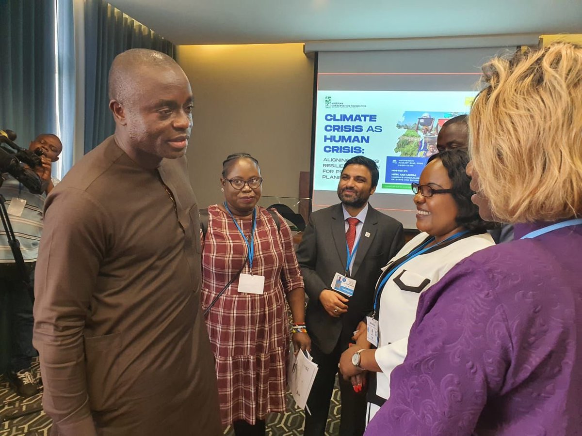 OdumUdi's tweet photo. Earlier today I gave the keynote address at the side event organized by Nigerian Conservation Foundation (NCF) on "Climate Crisis as Human Crisis" https://t.co/YfVe6ELD0m