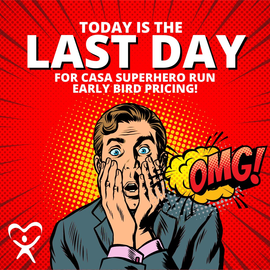 KernCASA's tweet photo. TODAY is your LAST chance before prices go up on Superhero Run registration! Click the link below to register... before it's too late! https://t.co/3FI2ezz3PC https://t.co/ad7n6Yhfdc