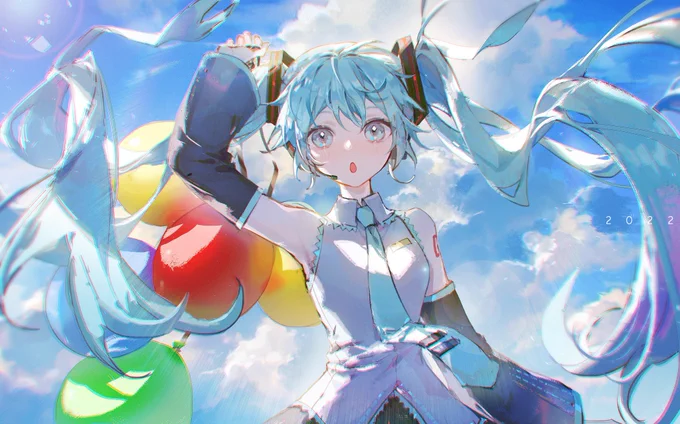 #初音ミク誕生祭2022 #初音ミク生誕祭2022  #初音ミク今日の午後から描き始めたばかりですが追いつきました 
