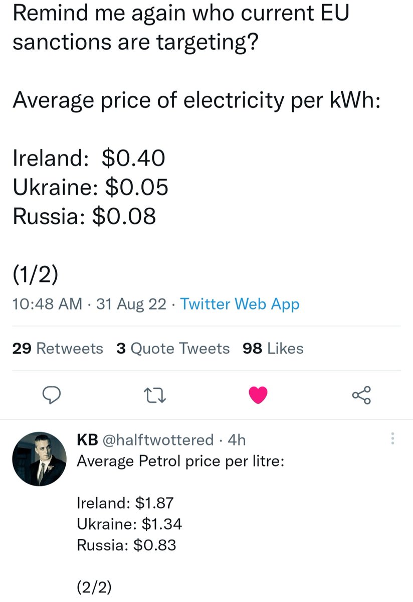 Elizabeth322022's tweet photo. To the people concerned for business who won't be able to pay bills in the winter and stay open. Just remember these buissnesses stayed closed for best part 2 years + were paid off by government to do so. This is not Russia fault!! https://t.co/Vnj3vahdOg