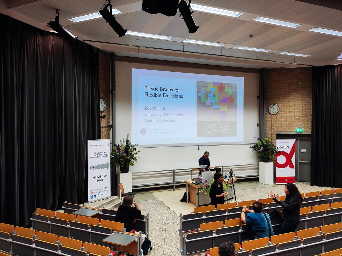 In a few minutes we have the Rank price lecture on ‘Plastic brains for flexible decisions’ by Professor Zoe Kourtzi from University of Cambridge in CC1 and CC4. Looking forward to this great work!