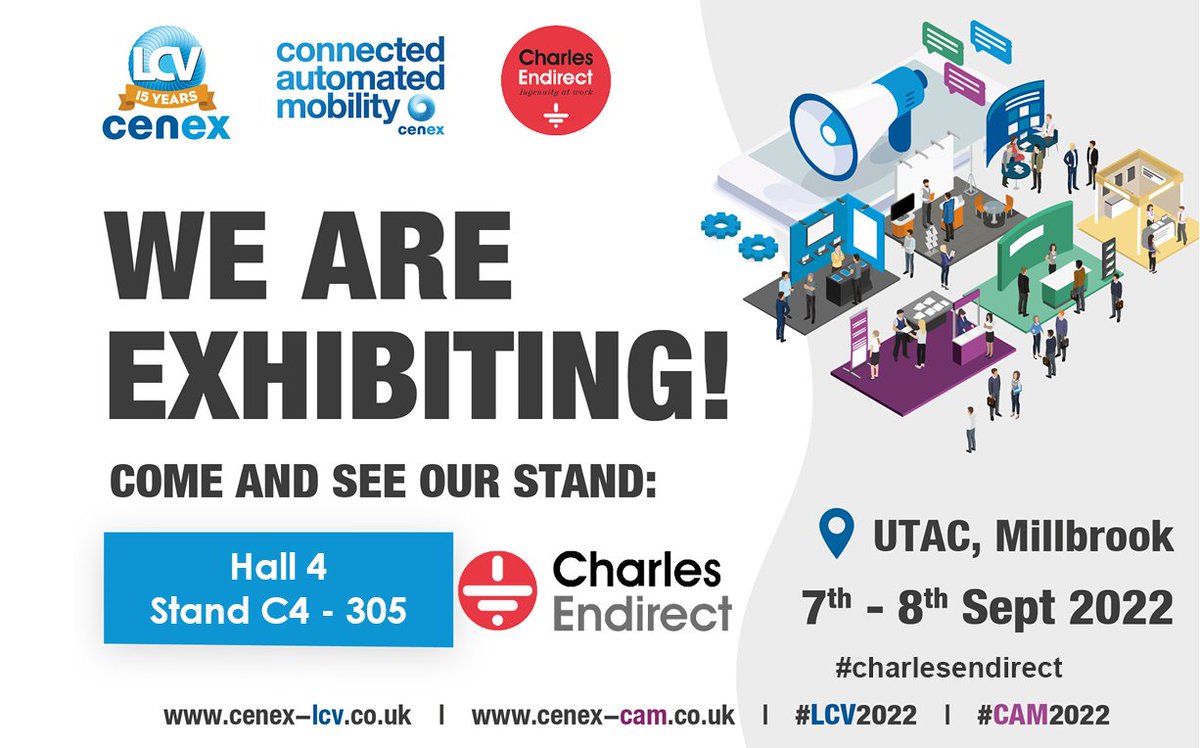 charlesendirect's tweet image. Just a reminder to come and see us at the Low Carbon Vehicle show #LCV2022 #CAM2022