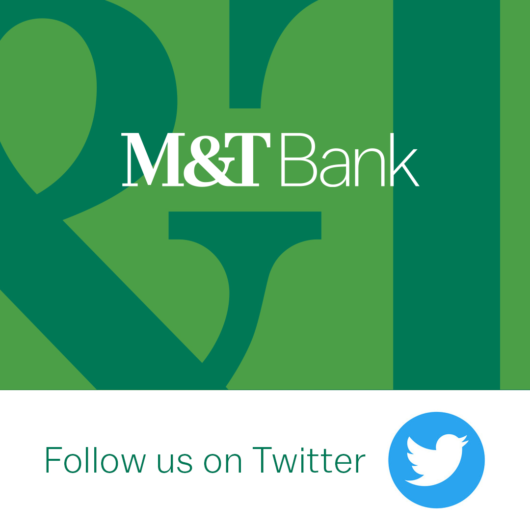To stay up to date and join our community, follow <a href="/MandT_Bank/">M&T Bank</a> on Twitter:
x.com/MandT_Bank