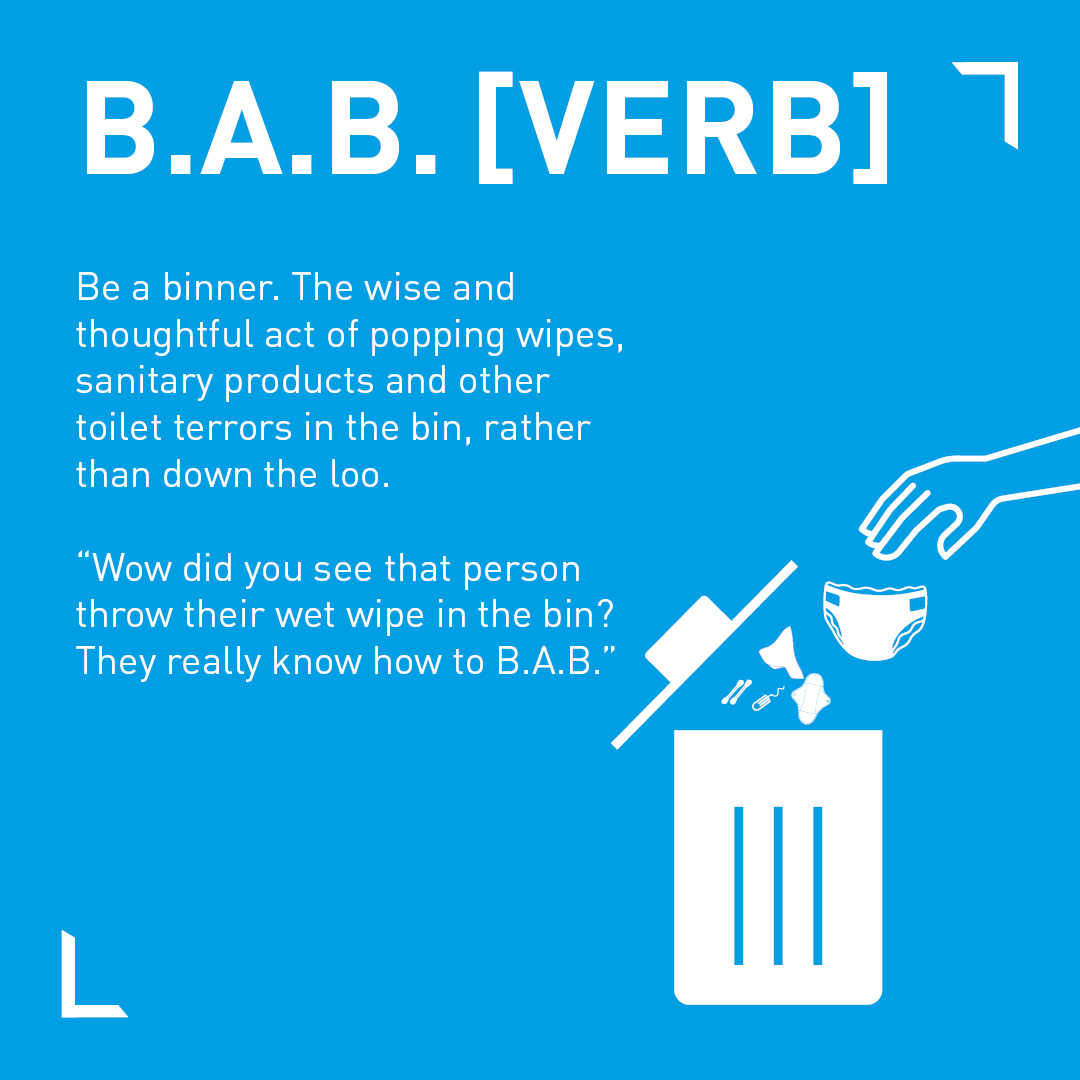 stwater's tweet photo. Yam alright B.A.B? Blockages can cause havoc in your home, leaving you with a face as long as Livery Street (and a costly clear up too! 😱) But by whacking toilet terrors in the bin, you can help protect your pipes. So please #binit don't #bostit 💩 https://t.co/3k2MajiAdl
