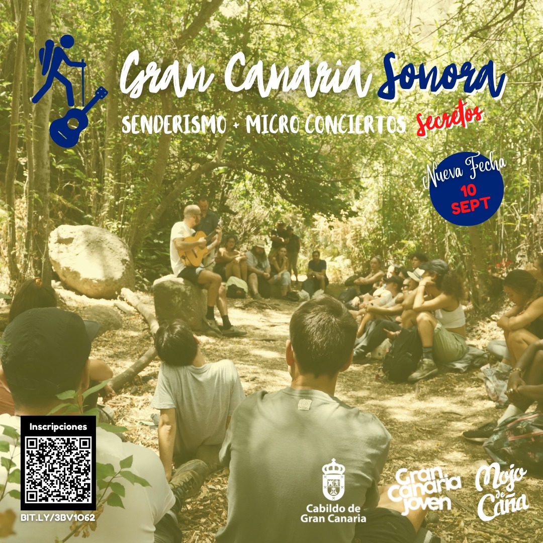 GranCanariaJven's tweet photo. 📣 Volvemos con 𝗚𝗥𝗔𝗡 𝗖𝗔𝗡𝗔𝗥𝗜𝗔 𝗦𝗢𝗡𝗢𝗥𝗔
¡Senderismo + microconciertos secretos en la naturaleza! La segunda ruta será el 10 de septiembre.

Info e inscripciones 👇
https://t.co/UIdQjiI0Rg

Organiza Gran Canaria Joven y @mojodecana https://t.co/M9IagEmDne
