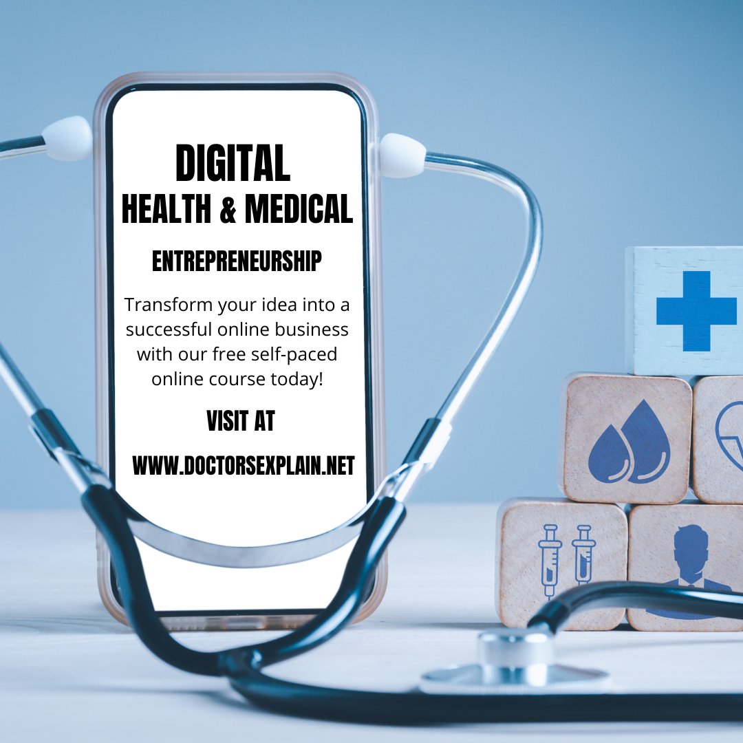 This module provides insight into the emergence of digital entrepreneurship, key concepts, business models, and the resources needed to develop successful ventures.

doctorsexplain.net/courses/digita…

#digitalhealth #digitalhealthcare #onlinemedicalbusiness #medicalentrepreneurship