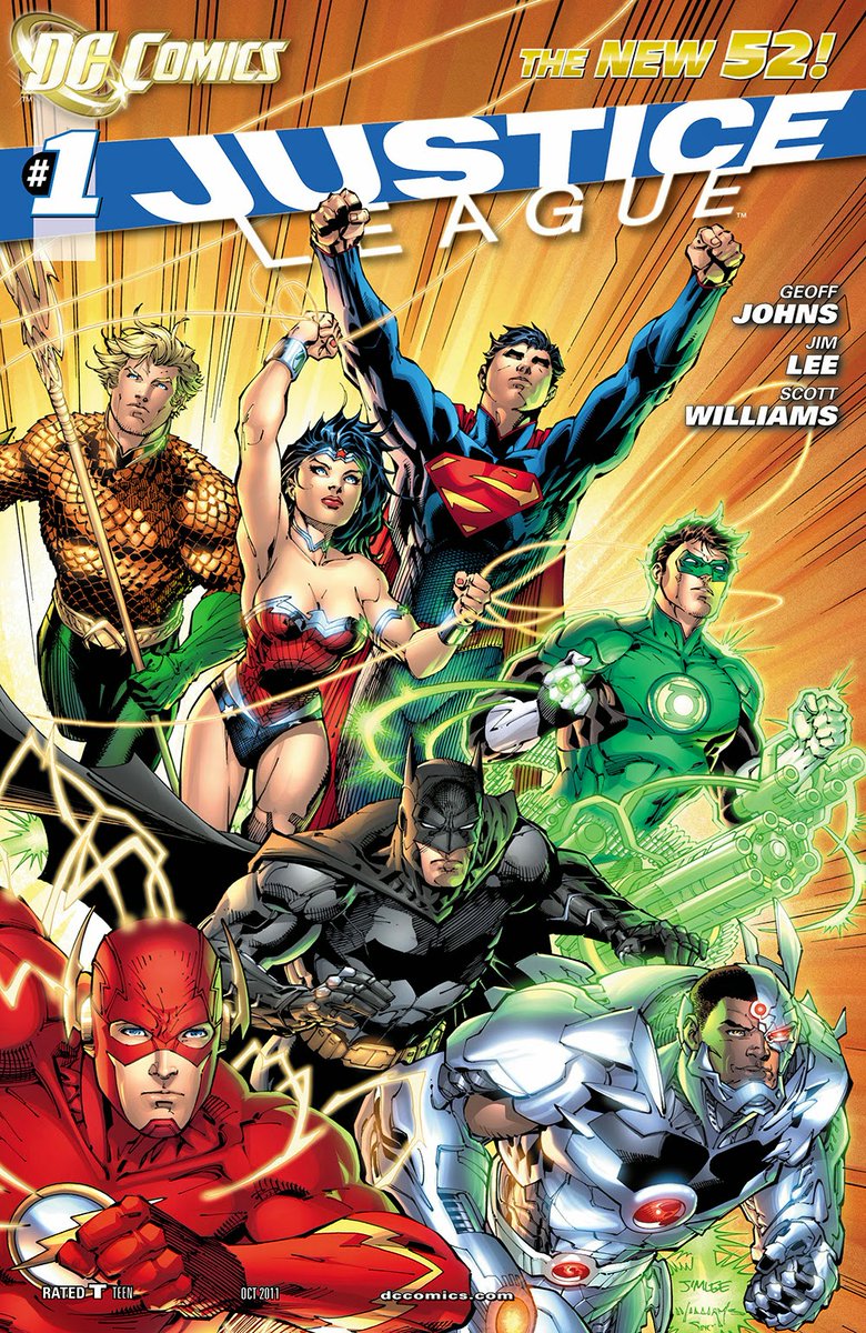 Adriniga's tweet image. Tal día como hoy de 2011 comenzó una nueva era en DC Comics con la publicación de Justice League Vol 2 1 de Geoff Johns y Jim Lee que daba inicio a los tan denostados Nuevos 52. 

Venga, vamos a intentar hablar bien de ellos. ¿Cuáles fueron las colecciones que más os gustaron?👇