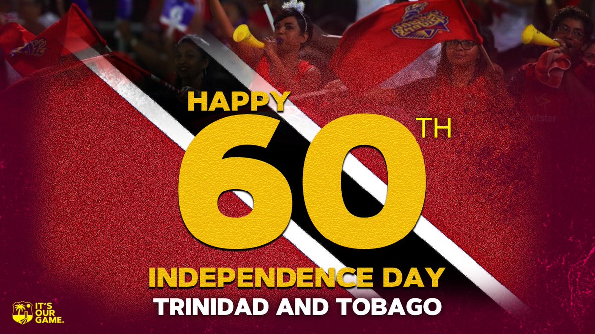 windiescricket's tweet photo. Happy 60th Independence to the twin island Republic of Trinidad &amp; Tobago.🇹🇹 #60noutout💎 https://t.co/lKWJ4F20b4