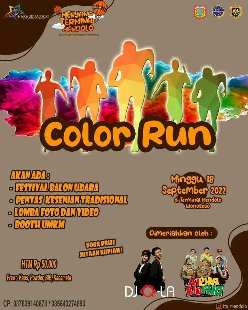IponkAb's tweet photo. @alphablopho 
September Kembali Berdansa
Minggu, 18 September 2022
At. TERMINAL MENDOLO Wonosobo
Waktu. PAGI - SORE
🏃‍♂️🏃‍♀️ 
Buat Yang Mau Ikutan COLOR RUN, 
>>> Geser Slide 2

#alphablopho  
#wonosobo  
#eventseptember https://t.co/mmBOIFNehh