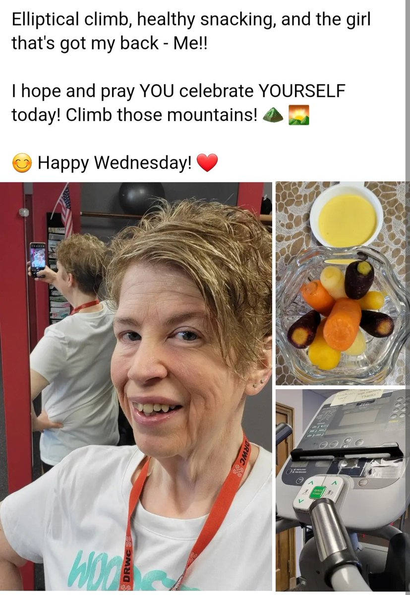 BrokenWingAuthr's tweet photo. Get fit Wednesday! 💪 Strong as can be!! Carrots are my late morning treat! Enjoying those carbs after my workout!! https://t.co/PWOpJqCoiR