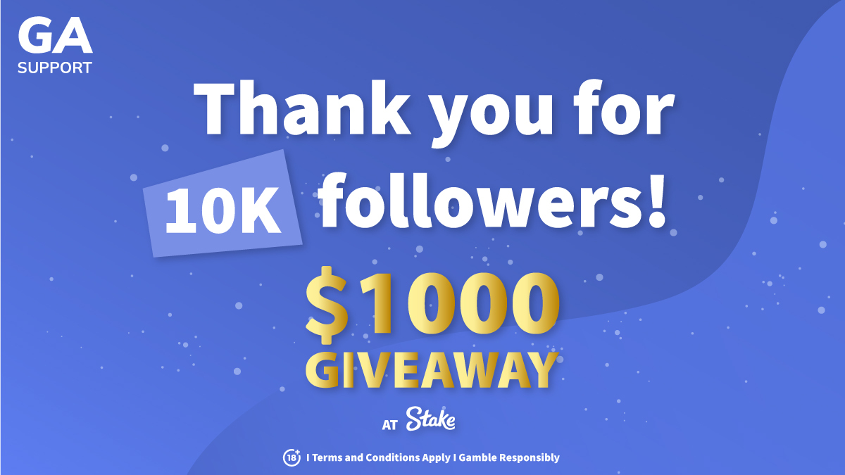 StakeHighlights's tweet photo. 10K FOLLOWERS GIVEAWAY!🎁 $1000 AT 
@Stake !🤑 

10 WINNERS🏆 $100 EACH!

1⃣ Follow, Like and RT!
2⃣ Comment your Stake username + tag 3 friends

Rule: Signed up at @Stake with code ROSH/JAY/DIMES!

⏳Ends 2/9!

#giveaway #casino #crypto #roshtein https://t.co/4t1Ab1YXYF
