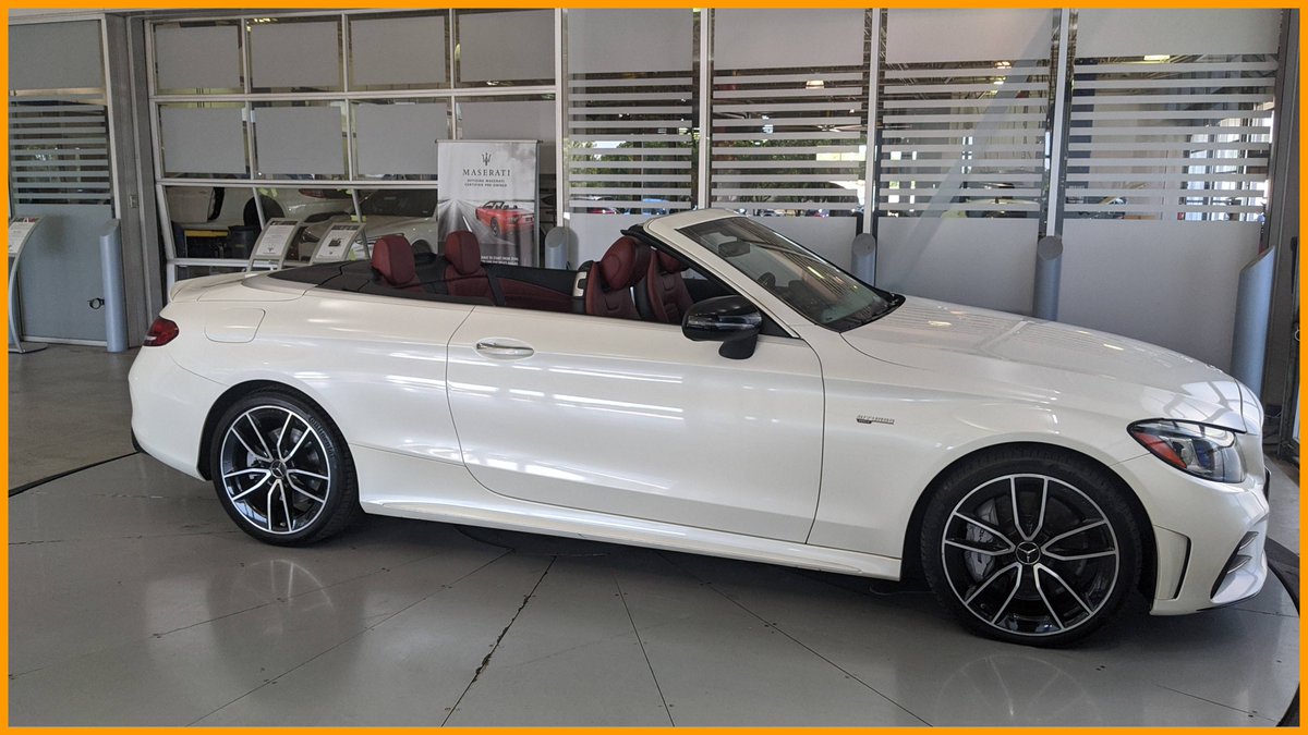 ecar1's tweet photo. It's officially the last day of August, so savor the last of that summer sun in this Pre-Owned 2019 Mercedes-Benz C-Class C 43 AMG 4MATIC Convertible! ☀️ 😎 
Learn more: https://t.co/a9AuiTtnGF https://t.co/wIBriPvQOo