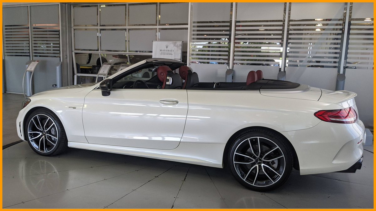 ecar1's tweet photo. It's officially the last day of August, so savor the last of that summer sun in this Pre-Owned 2019 Mercedes-Benz C-Class C 43 AMG 4MATIC Convertible! ☀️ 😎 
Learn more: https://t.co/a9AuiTtnGF https://t.co/wIBriPvQOo