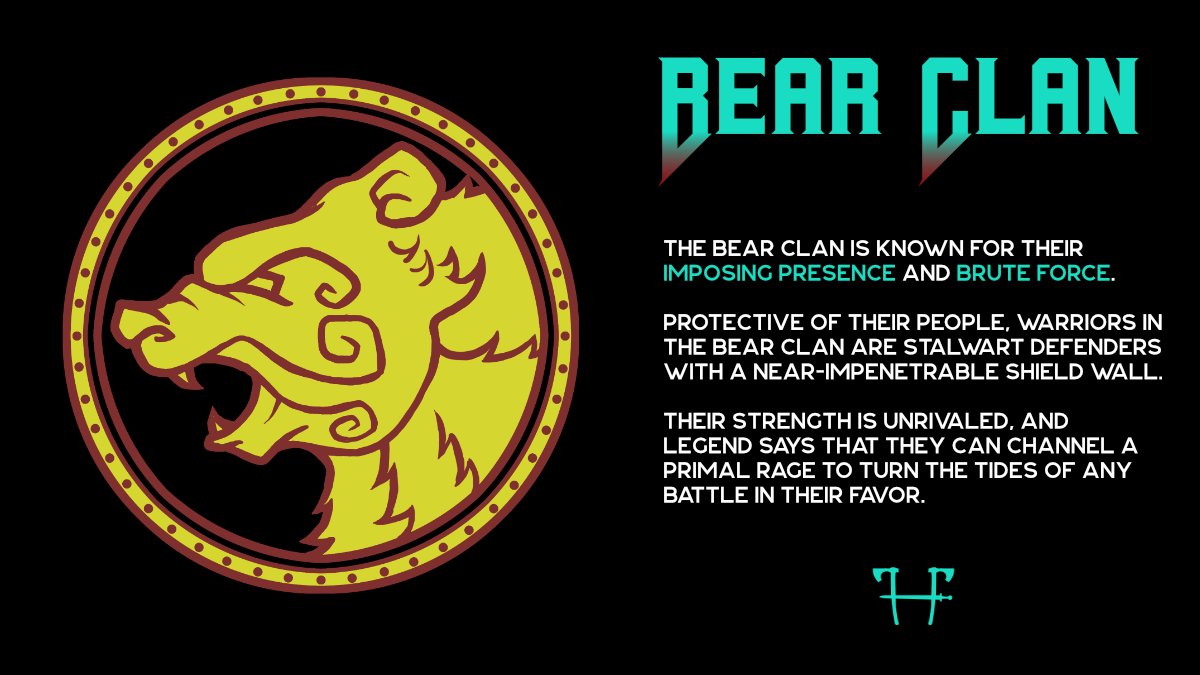 HeathensNFT's tweet photo. Last but not least is the powerful BEAR CLAN!

Will you be going berserk with the Bears come mint day?

Join our Discord to download your Bear Clan phone wallpaper. 🐻 https://t.co/SoTi1imY94