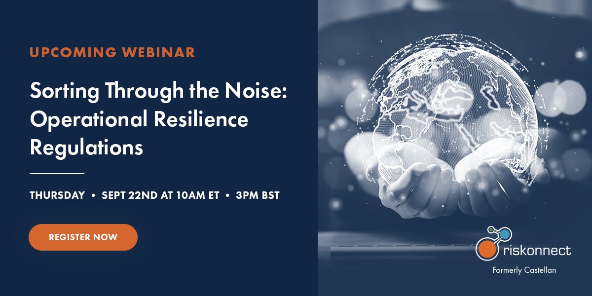 I'll be joining Michael Bratton, Paul Cutler, and Andrew Morkot for this webinar covering everything you need to know related to the various operational resilience regulations and mandates. Join us! attendee.gotowebinar.com/register/83037…