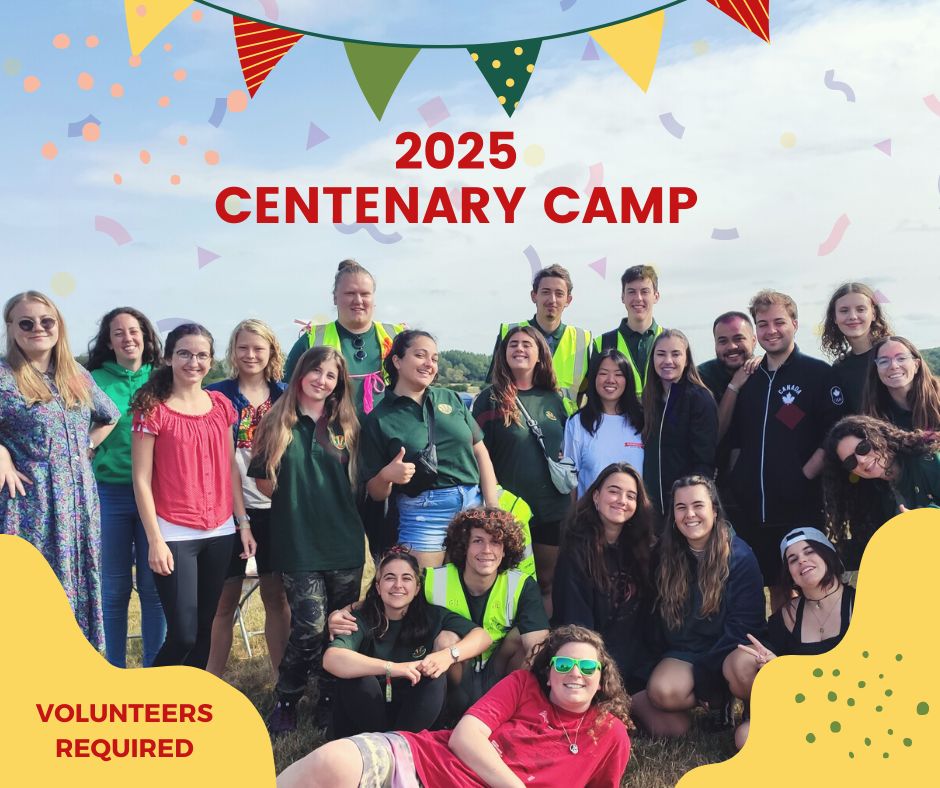 *AMAZING OPPORTUNITY - VOLUNTEER CALL OUT*

Play an active part in our 2025 centenary camp🥳 !

In 2025, we will be hosting an international camp as part of our 100th birthday celebrations and we need to recruit a strong organising volunteer team to make the camp a reality 🙌.