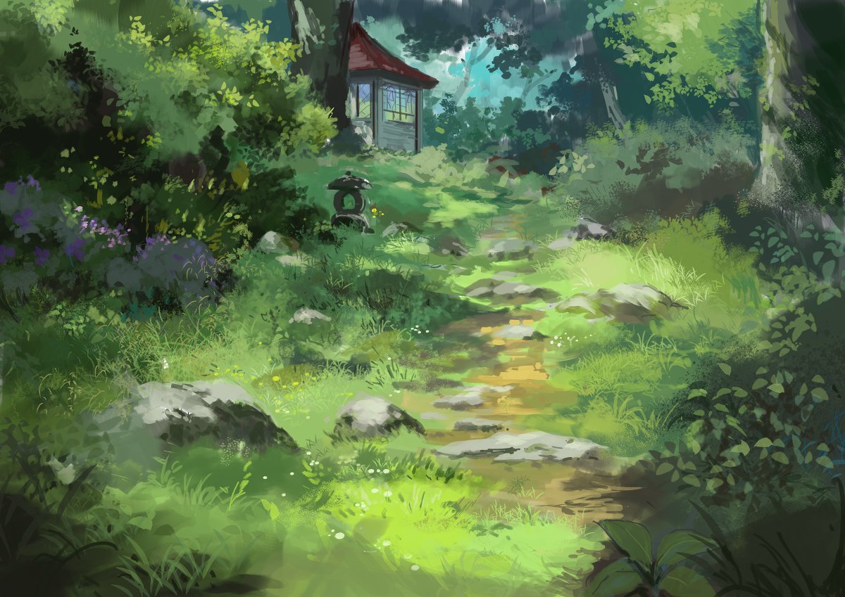 nizo_miya's tweet photo. 久々に模写 #風景 #背景美術画 #ジブリ #アリエッティ https://t.co/x6A1tETra2 https://t.co/N1E0zfym4g