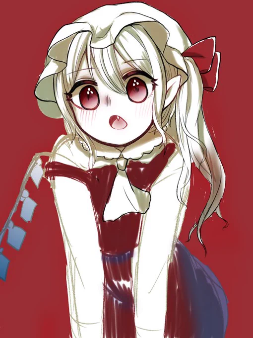 #深夜の真剣お絵描き60分一本勝負 よいこはねるじかんになったからここでおしまいひさしぶりにお絵描きしたら時間足りないねなにはともあれフランちゃんかわいい 