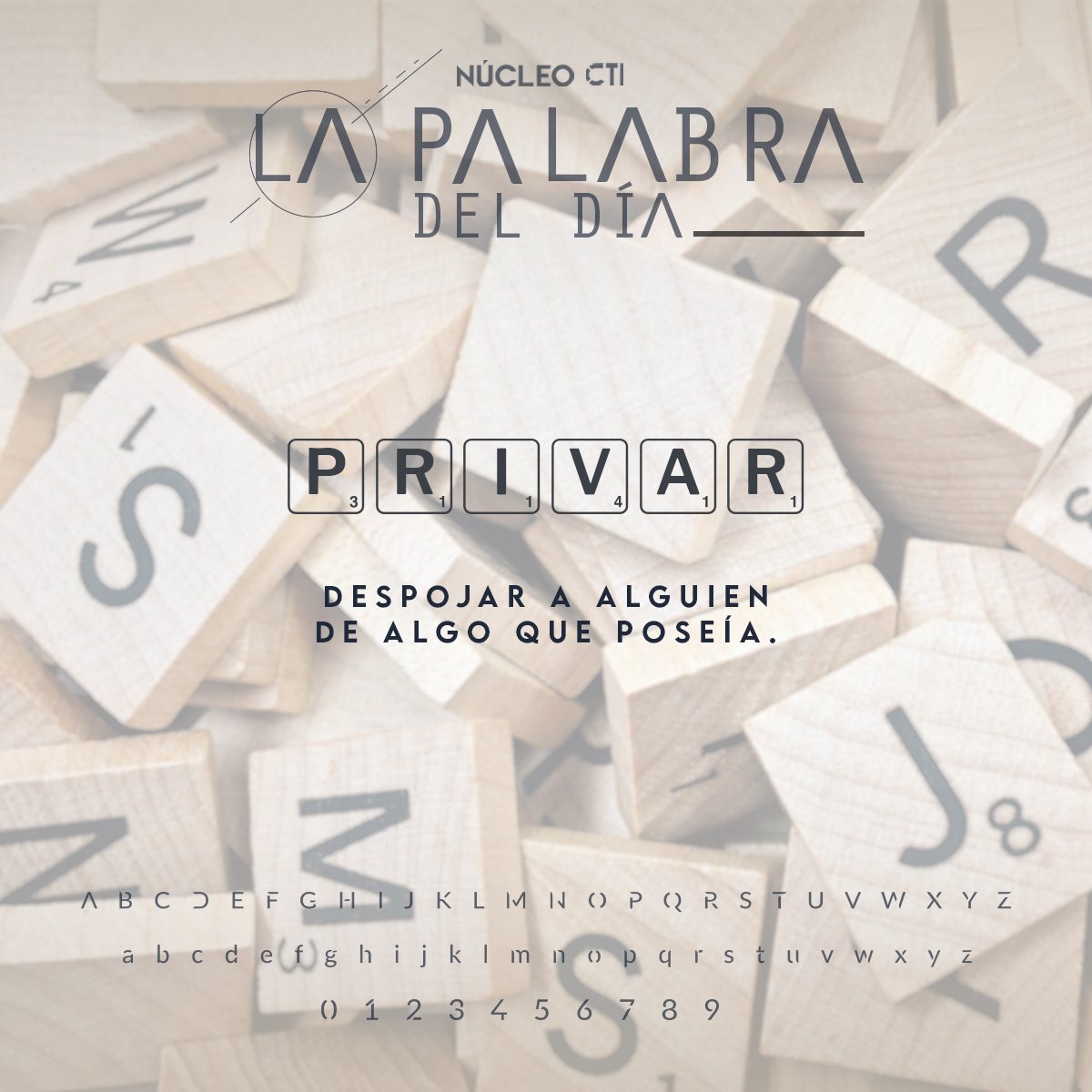 Nucleo_CTI's tweet photo. #PalabraDelDía #privar https://t.co/as4E0Pv4IT