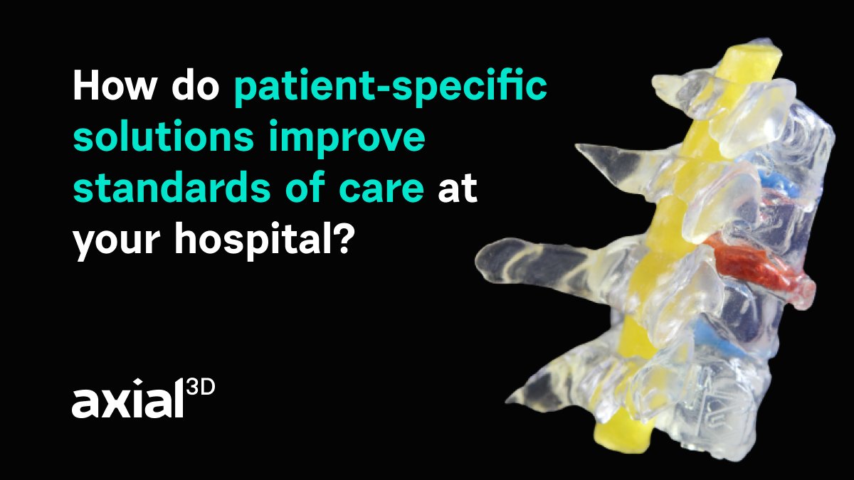 Axial_3D's tweet image. Our patient-specific solutions can improve the standards of care at your healthcare organization.

 Find out more here: bit.ly/3d3F6zr

#PatientSpecificSolutions #Medical3DPrinting