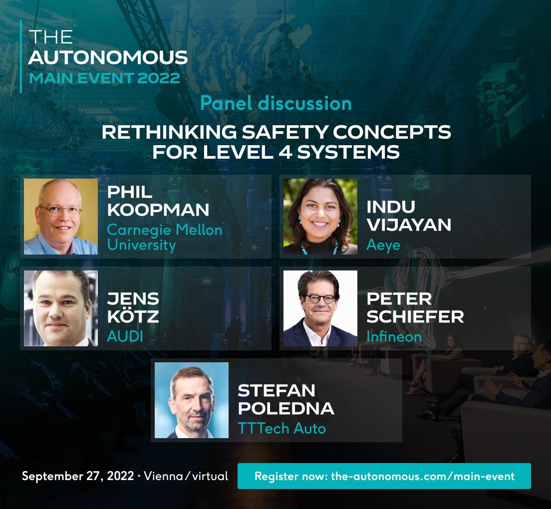 AEyeInc's tweet image. On September 27th, join us in Vienna or virtually for #TheAutonomousMainEvent! AEye&apos;s Director of Product Management, Automotive, Indu Vijayan, will speak on the panel, &quot;Rethinking Safety Concepts for Level 4 Systems&quot;. Learn more &amp;amp; register: the-autonomous.com/main-event/