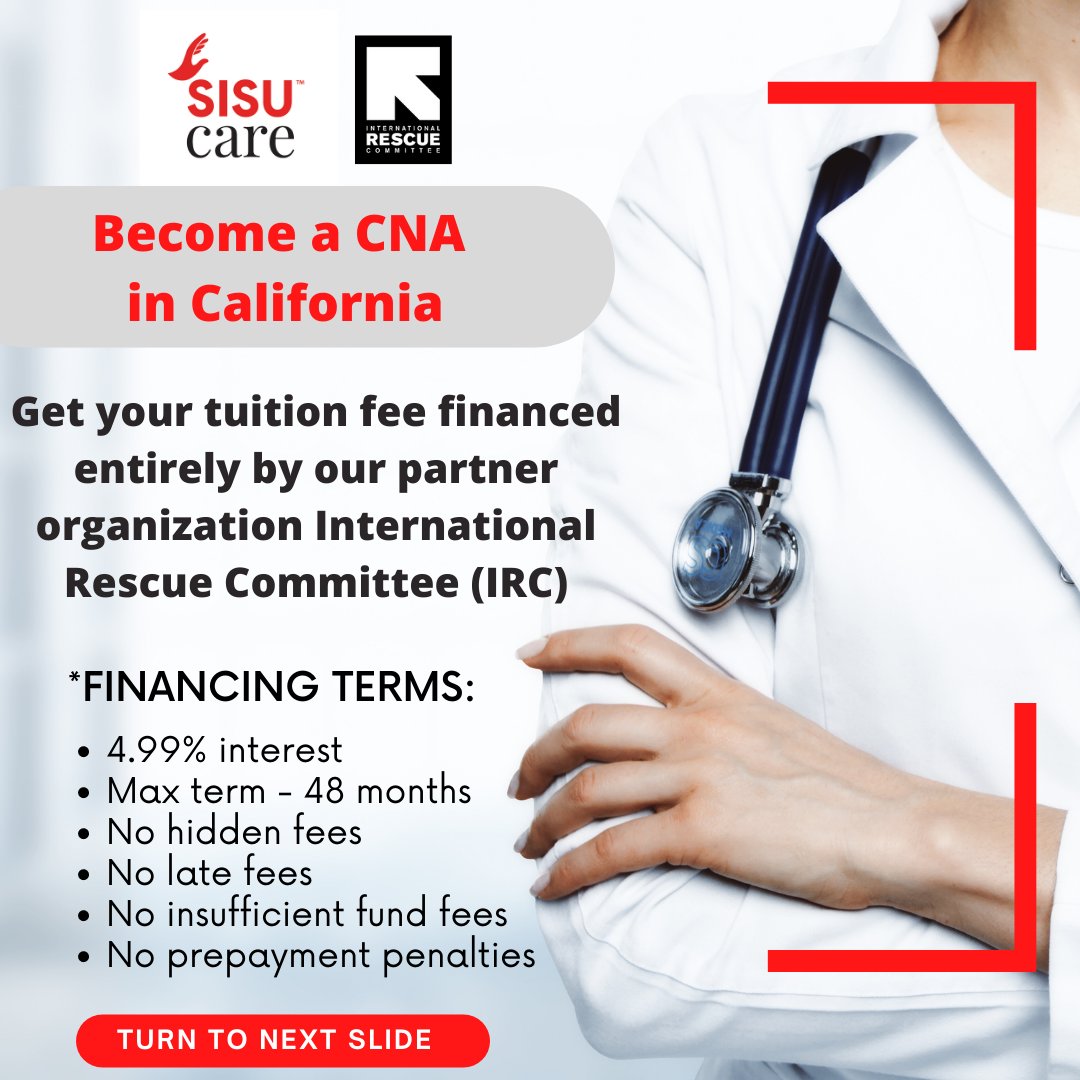 sisu_care's tweet photo. Enroll today to become a CNA in California! We have new batches starting every Monday! Limited seats available!!!
.
.
Call: (213) 537-8360
Visit: https://t.co/UWZecpLyZy
.
.
.
#cnaskills #cna #CertifiedNursingAssistant #cnaclass #nurseaideclass #nursing #newcareer https://t.co/Mceso4PkO0