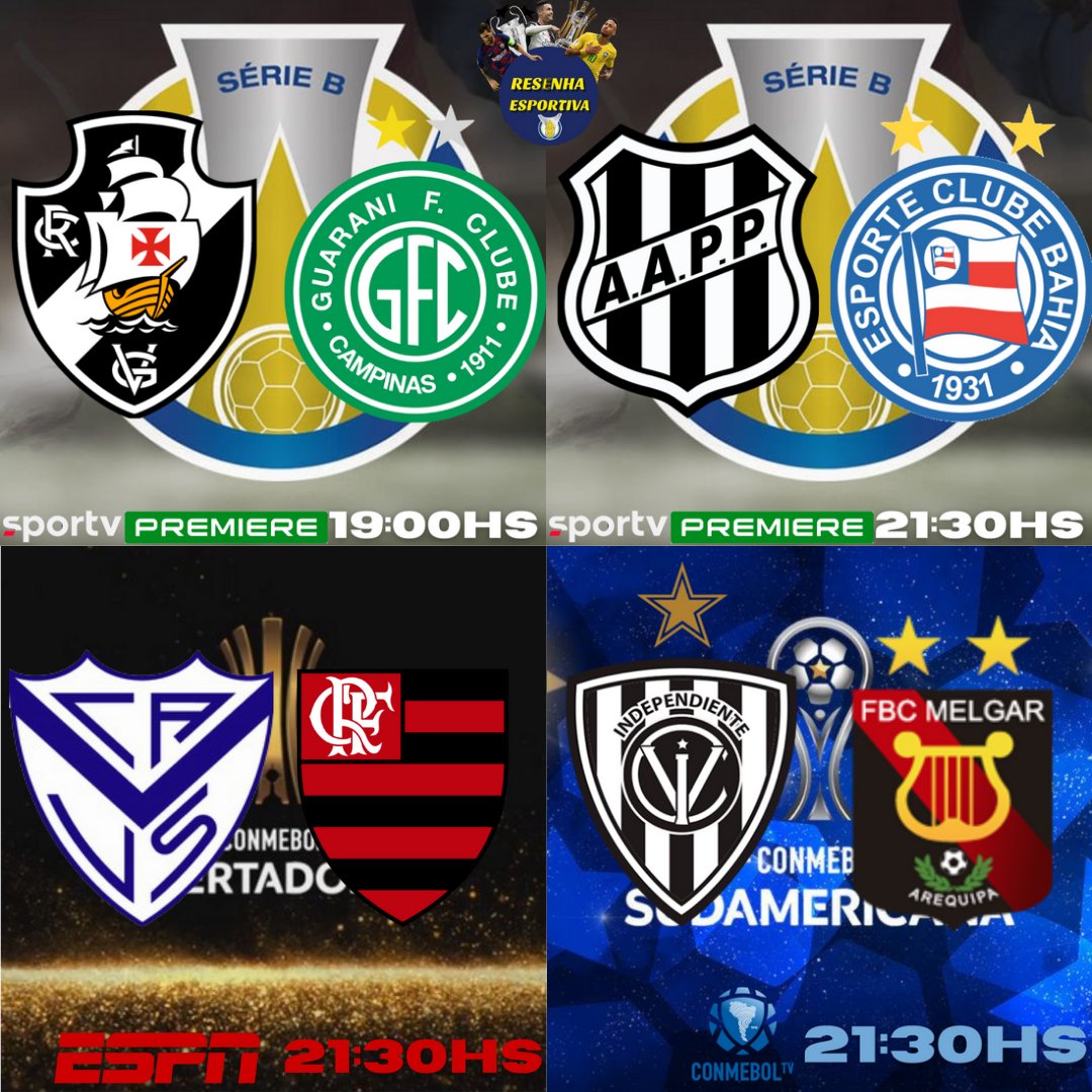 ResenhaEsporti's tweet photo. Principais transmissões esportivas do dia 31/08/2022:
#ItalianoNaESPN
#PremierLeagueNaESPN
#FrancêsNaESPN
#SerieBnoSportv
#LibertadoresNaESPN
#ComenbolTV https://t.co/lBdttZua1K