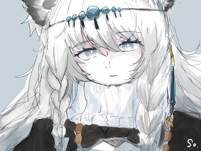 「pramanix (arknights) white hair」Fan Art(Latest)