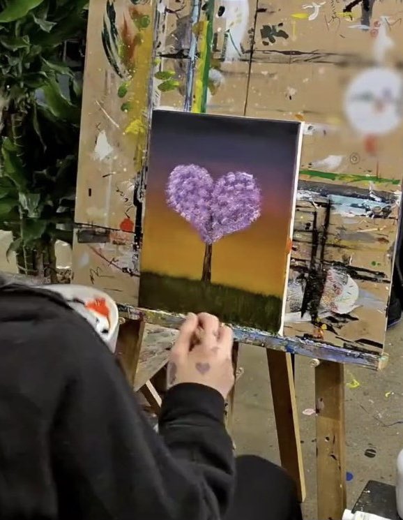 oh my god, an army replicated the tree heart jungkook drew once for his birthday