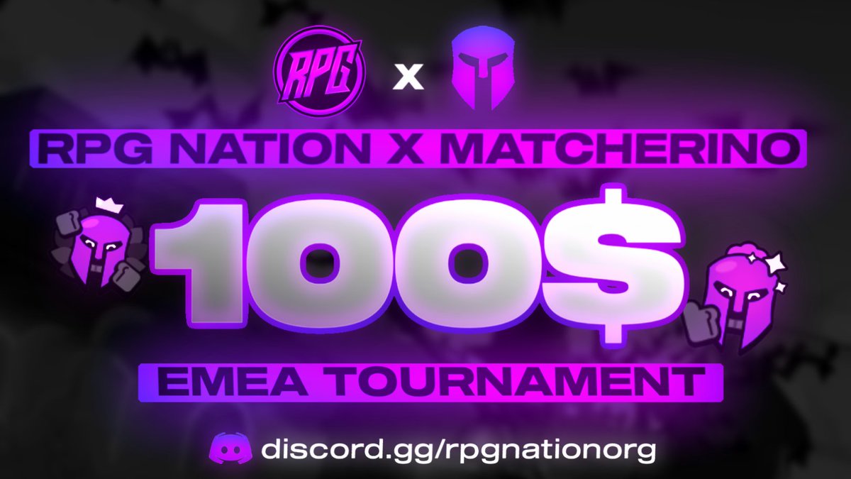Hello everyone, with our new partnership with <a href="/matcherino/">Matcherino</a> we’re hosting our very first tournament for the EMEA region to kick things off. SESA region coming  soon…
matcherino.com/t/rpgnationeve…
❤️Like+retweet♻️
#RPGNation