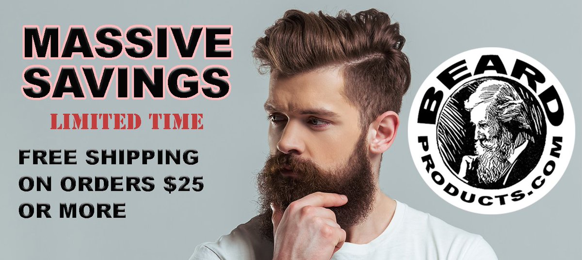 Limited Time MASSIVE SAVINGS on ALL Beard Products! And Get FREE SHIPPING on Orders over $25! #beardproducts 
BeardProducts.com