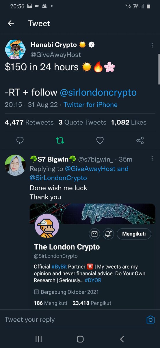 rajeswariglobal's tweet photo. @GiveAwayHost @SirLondonCrypto Done https://t.co/88zYYyo99q