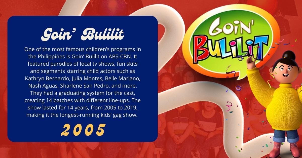 KidSpot__'s tweet photo. 2005 🍎✏️📺

A SHOW LASTING 14 YEARS? Get to know how some of our favorite celebs like Kathryn Bernardo, Julia Montes and Nash Aguas started in the industry! 📸

#KidSpot
#PagbabalikBata
#BroadcastHistory
#CA3283 https://t.co/vV3KOCTP3O