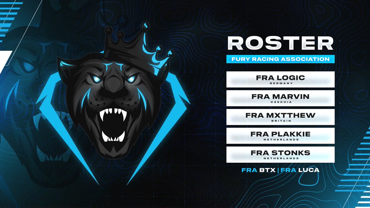 #TPSX | Season 2 Team Rosters

Q: 3rd - <a href="/FRAEsports/">FRA Esports</a> 

🔵<a href="/FRA_Logic/">Mahmut</a> 
🔵@FRA_Marvin29 
🔵@FRA_Mxtthew 
🔵@DPlakkie 
🔵@FRA_Stonks 

The quickest team in Qualifiers and the community favourites to win the tournament, FRA are a team who have proved their success, expect wins😏