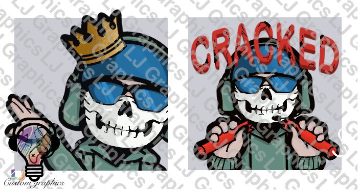 LJCustomGraphic's tweet photo. Commissioned “Call of Duty Ghost” emote set. https://t.co/pwI0wAfWbe