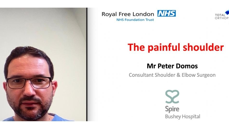 Mr Peter Domos recently presented on "The Painful Shoulder" at the Spire Bushey GP Hospital webinar series. This was very well attended with over 60 GPs present. 

#education #educate #ortho #orthopaedic