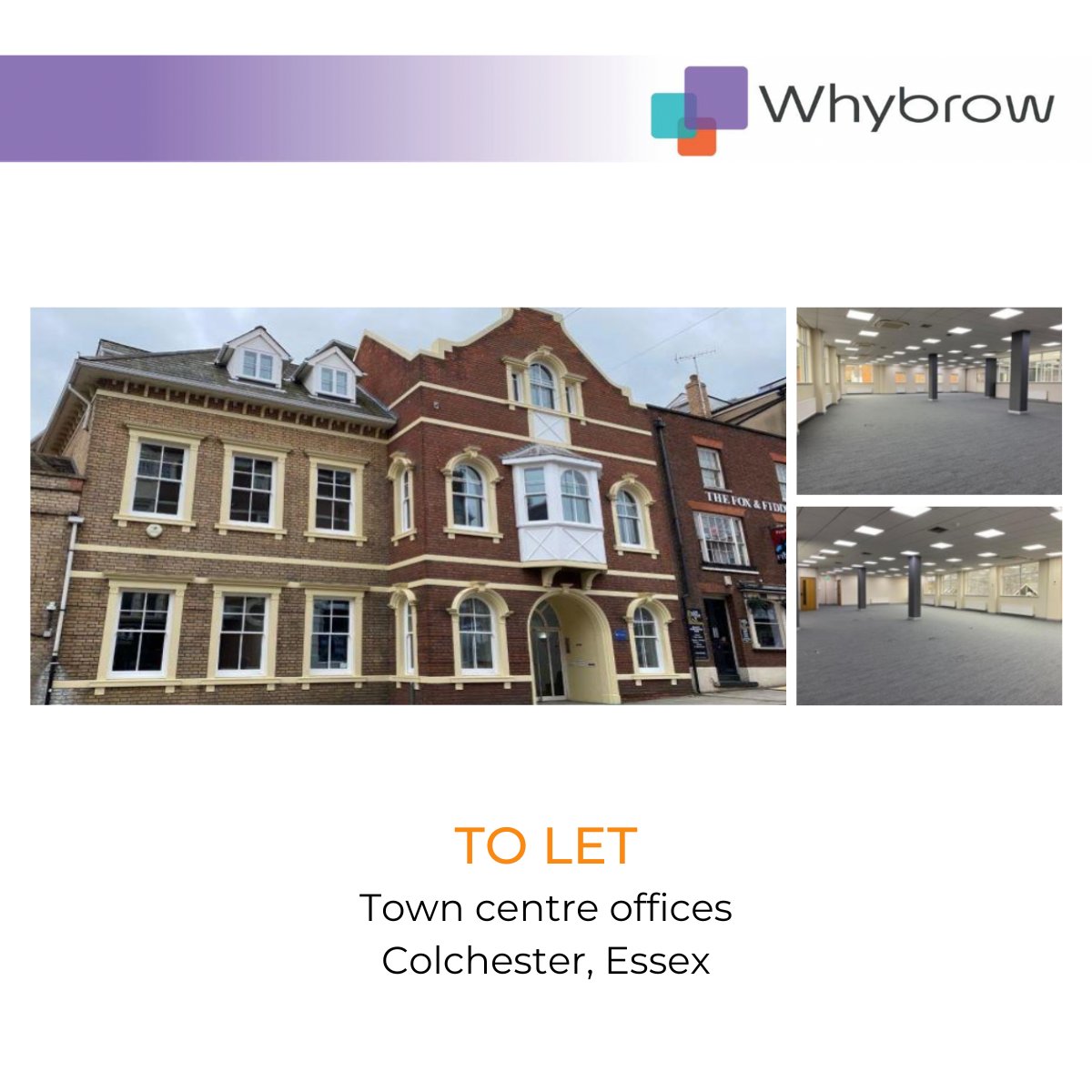 Spacious office building is available for letting!

🏢 Open plan offices
➡️ 5,576 Sq. Ft.
🚙 Dedicated car parking
✅ Training &amp; meeting rooms
📍  Based in Colchester

Got any questions? Call us!
📞 01206 577667
 
#tolet  #office #colchester