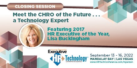 HRTechConf's tweet photo. Led by 2017 HRE HR Executive of the Year Lisa Buckingham, hear a lively #HRTechConf discussion featuring two CHROs at leading companies as they explore the future role of the CHRO and how technology fits. Find out more: #HRTech https://t.co/rvUNXyWts7 https://t.co/bmav1ax9hu