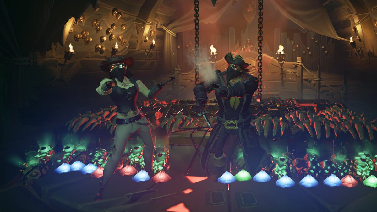ReaperRedcap's tweet photo. Last nights sail was a clean-up, epic fun.
First ventured upon a brig doing a FOF, at first we sunk but then returned to claim victory and the fort. Then did the next skelly fleet and finished up sinking another sloop and gaining a yellow reaper. #SeaOfThieves #BeMoreReaper β€οΈβπ₯π΄ββ οΈ https://t.co/VzatYTGPuO