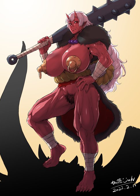 鬼娘イイよね～(*'ω`*)僕も好きです♪
みんなも描こうネ☆
【絵再掲】 