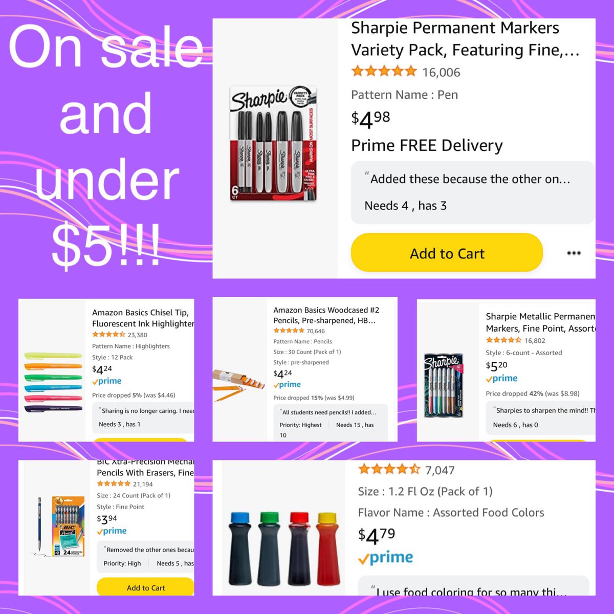 BridgeDanya's tweet photo. @msgolliday_mms Thank you! I have plenty under $5 and high priority items still on my #clearthelist! I also need 1 more set of light covers and air purifiers. https://t.co/wvIFxyVyG4
#bettertogether #clearthelist2022 #teachertwitter #johnclearmylist #giveapalooza #magentamagic @tmobile @amazon https://t.co/0KJeb1JEHc