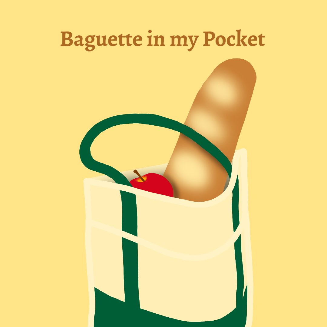 「らくがきポケットの中のフランスパン#らくがき#イラスト#ポケットの中のフランスパ」|ジジー bourgeoisのイラスト