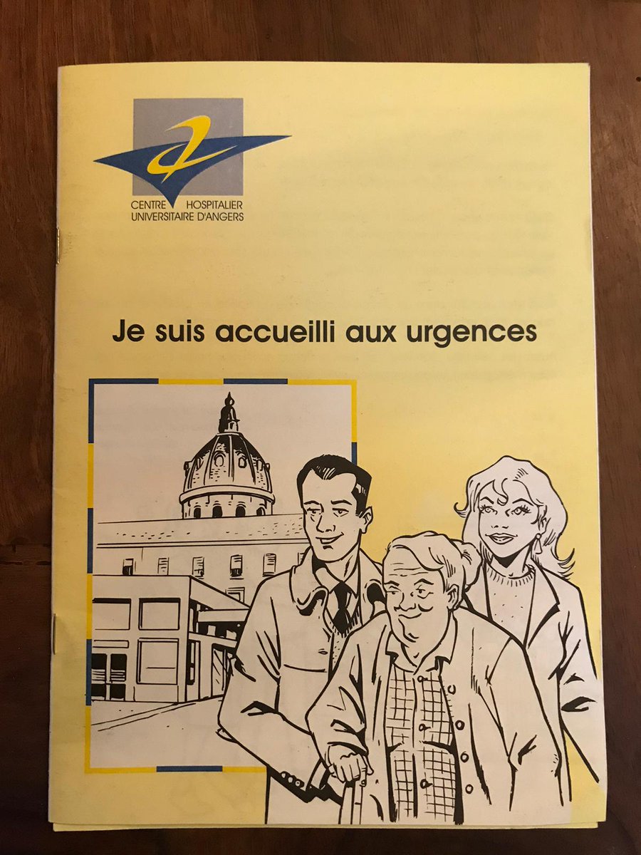 Quand une stagiaire du service communication du <a href="/chu_angers/">CHU Angers</a> déniche des pépites : le livret d'accueil des urgences du debut des 90's #valeurs #informationpatient <a href="/delphinedouill5/">Delphine Douillet</a> <a href="/SAVARYDominiqu2/">SAVARY Dominique</a>