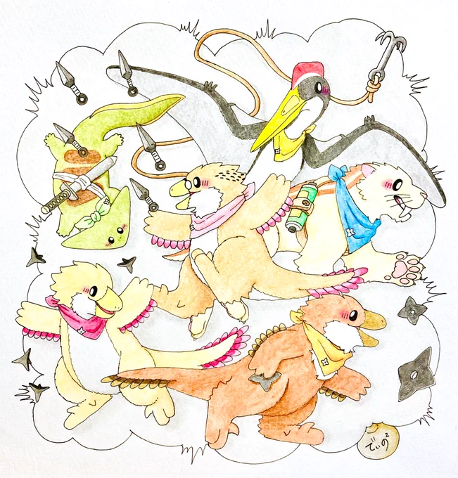 #今月描いた絵を晒そうアナログとデジタル 